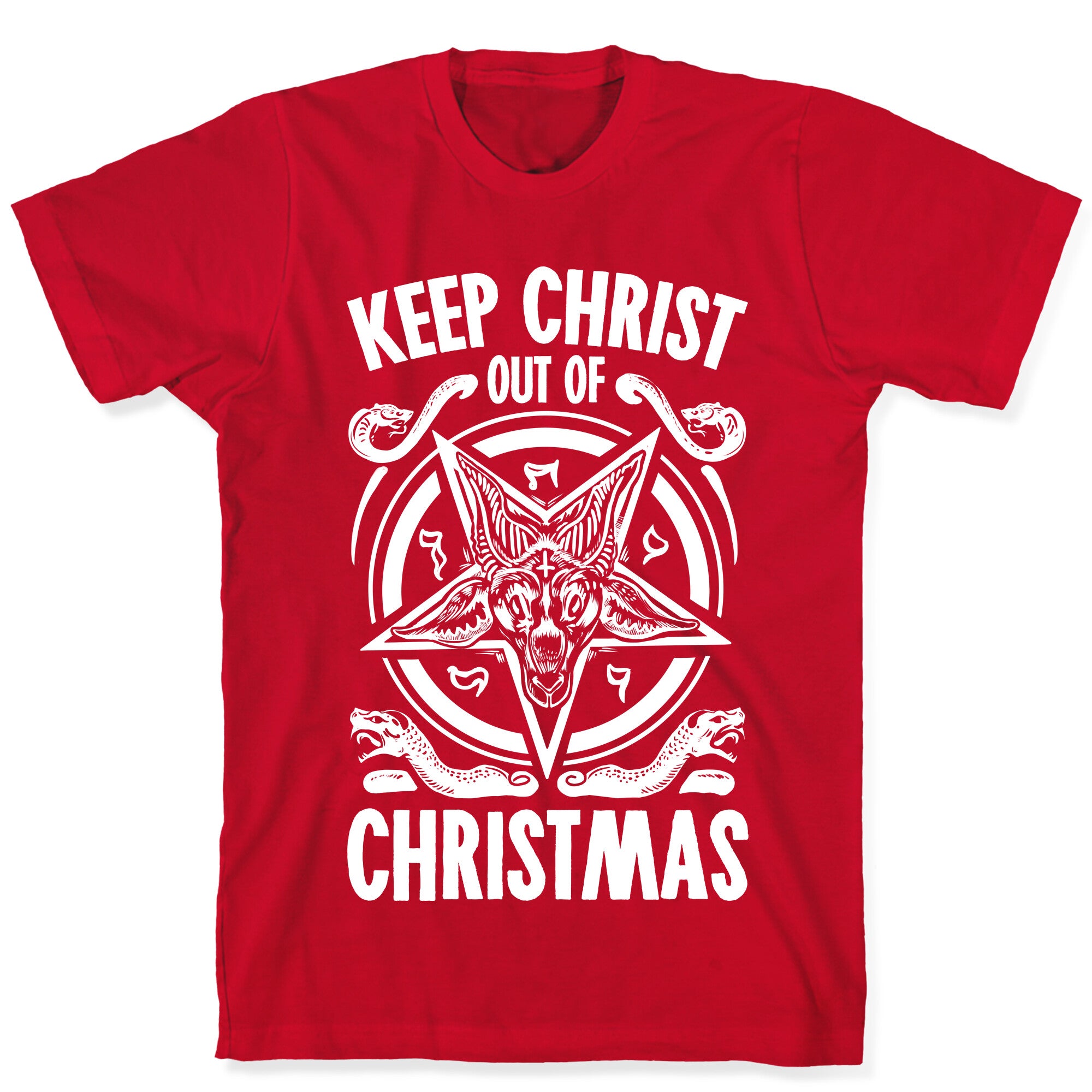 Keep Christ Out of Christmas Baphomet  T-Shirt